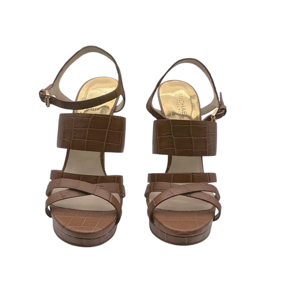 Michael Kors Brown Strappy leather Sandals size‎ 9.5 - Picture 1 of 8